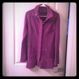 Athleta Long Cardigan Sweater Snap Front XS
